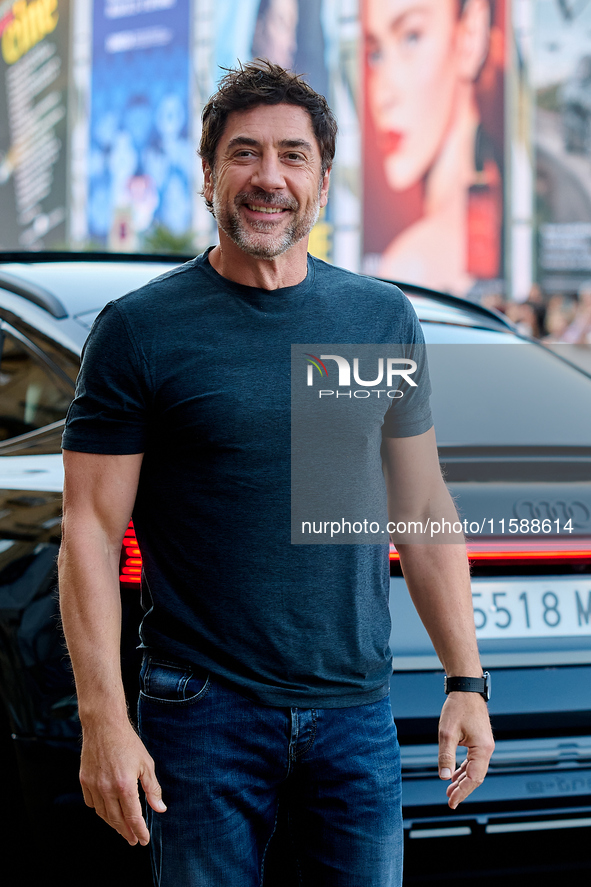 Javier Bardem arrives at the Maria Cristina Hotel during the 72nd San Sebastian International Film Festival in San Sebastian, Spain, on Sept...