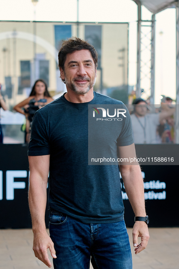 Javier Bardem arrives at the Maria Cristina Hotel during the 72nd San Sebastian International Film Festival in San Sebastian, Spain, on Sept...