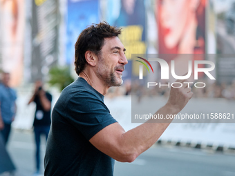 Javier Bardem arrives at the Maria Cristina Hotel during the 72nd San Sebastian International Film Festival in San Sebastian, Spain, on Sept...