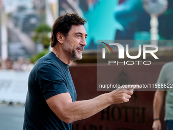 Javier Bardem arrives at the Maria Cristina Hotel during the 72nd San Sebastian International Film Festival in San Sebastian, Spain, on Sept...