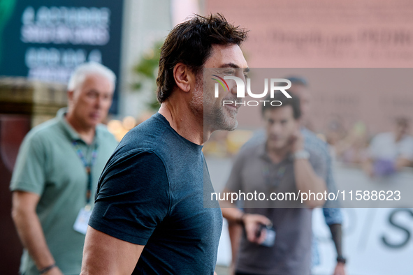 Javier Bardem arrives at the Maria Cristina Hotel during the 72nd San Sebastian International Film Festival in San Sebastian, Spain, on Sept...