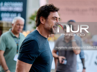 Javier Bardem arrives at the Maria Cristina Hotel during the 72nd San Sebastian International Film Festival in San Sebastian, Spain, on Sept...