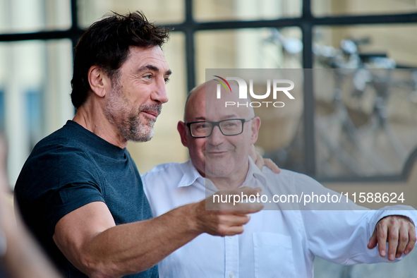 Javier Bardem arrives at the Maria Cristina Hotel during the 72nd San Sebastian International Film Festival in San Sebastian, Spain, on Sept...