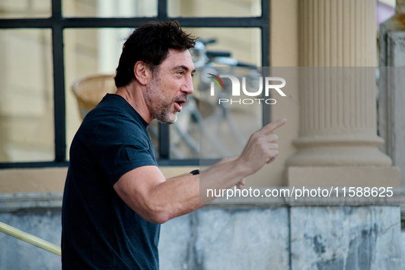 Javier Bardem arrives at the Maria Cristina Hotel during the 72nd San Sebastian International Film Festival in San Sebastian, Spain, on Sept...