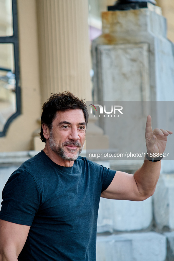 Javier Bardem arrives at the Maria Cristina Hotel during the 72nd San Sebastian International Film Festival in San Sebastian, Spain, on Sept...