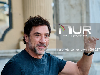 Javier Bardem arrives at the Maria Cristina Hotel during the 72nd San Sebastian International Film Festival in San Sebastian, Spain, on Sept...