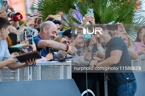 Javier Bardem arrives at the Maria Cristina Hotel during the 72nd San Sebastian International Film Festival in San Sebastian, Spain, on Sept...