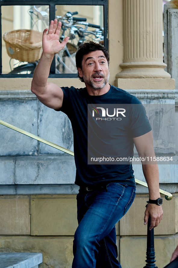 Javier Bardem arrives at the Maria Cristina Hotel during the 72nd San Sebastian International Film Festival in San Sebastian, Spain, on Sept...