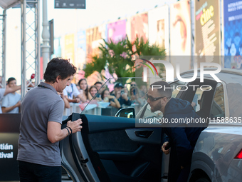 Antonio Alvarez, C Tangana, arrives at the Maria Cristina Hotel during the 72nd San Sebastian International Film Festival in San Sebastian,...