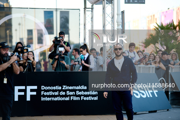 Antonio Alvarez, C Tangana, arrives at the Maria Cristina Hotel during the 72nd San Sebastian International Film Festival in San Sebastian,...