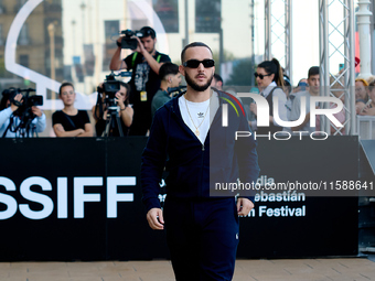 Antonio Alvarez, C Tangana, arrives at the Maria Cristina Hotel during the 72nd San Sebastian International Film Festival in San Sebastian,...