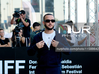 Antonio Alvarez, C Tangana, arrives at the Maria Cristina Hotel during the 72nd San Sebastian International Film Festival in San Sebastian,...