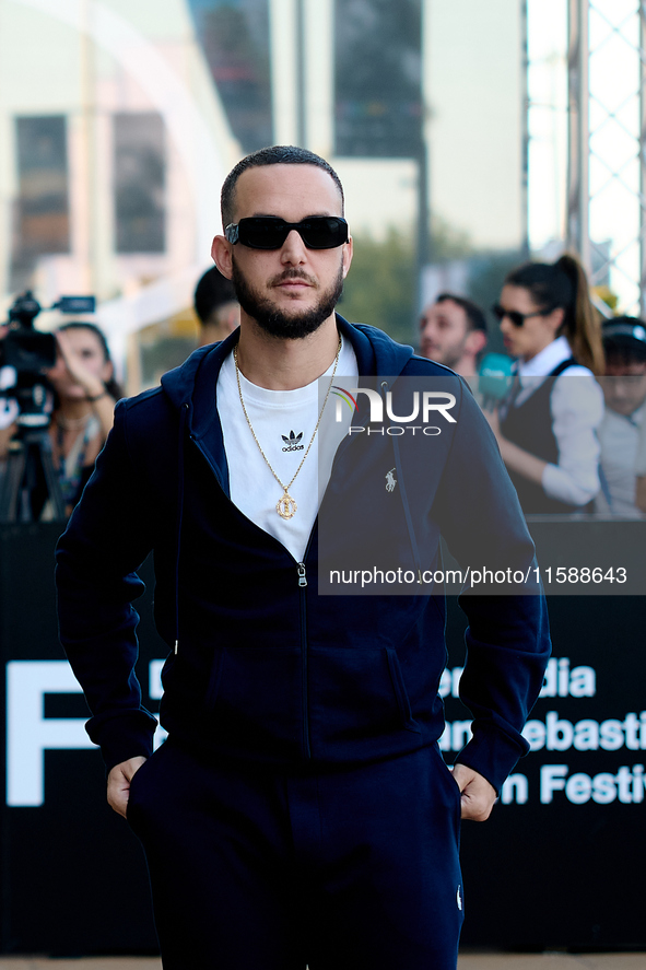 Antonio Alvarez, C Tangana, arrives at the Maria Cristina Hotel during the 72nd San Sebastian International Film Festival in San Sebastian,...