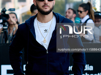 Antonio Alvarez, C Tangana, arrives at the Maria Cristina Hotel during the 72nd San Sebastian International Film Festival in San Sebastian,...