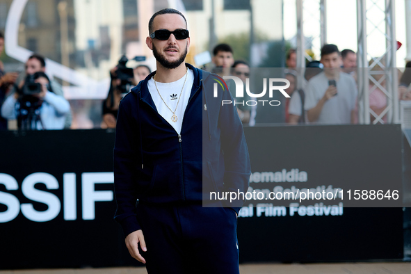 Antonio Alvarez, C Tangana, arrives at the Maria Cristina Hotel during the 72nd San Sebastian International Film Festival in San Sebastian,...