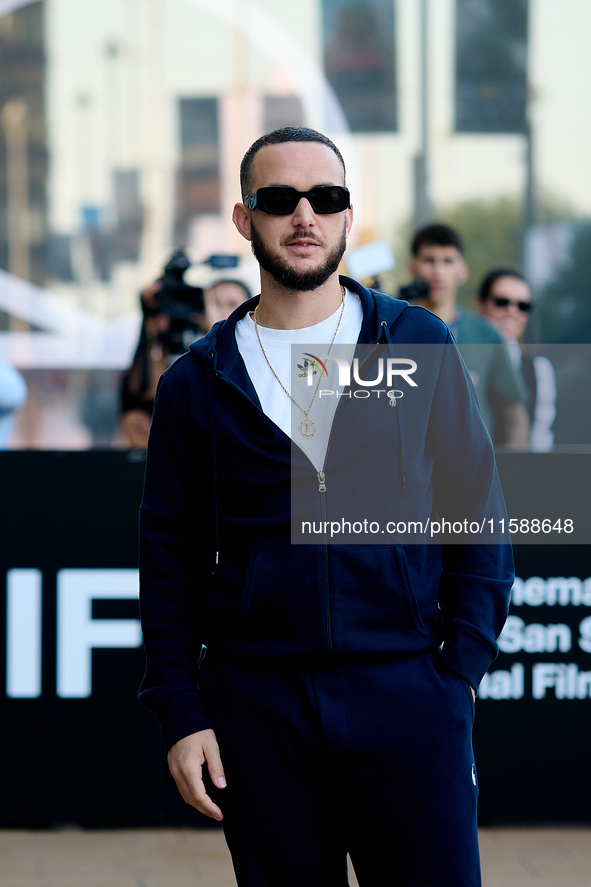 Antonio Alvarez, C Tangana, arrives at the Maria Cristina Hotel during the 72nd San Sebastian International Film Festival in San Sebastian,...