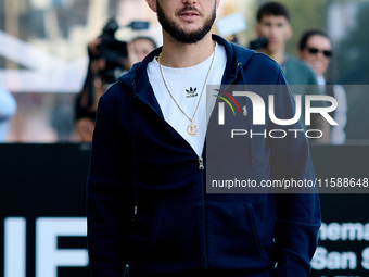 Antonio Alvarez, C Tangana, arrives at the Maria Cristina Hotel during the 72nd San Sebastian International Film Festival in San Sebastian,...