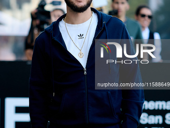 Antonio Alvarez, C Tangana, arrives at the Maria Cristina Hotel during the 72nd San Sebastian International Film Festival in San Sebastian,...