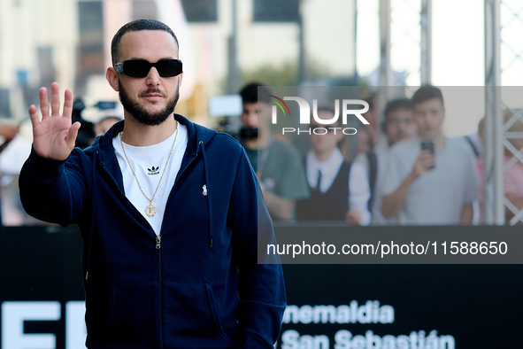 Antonio Alvarez, C Tangana, arrives at the Maria Cristina Hotel during the 72nd San Sebastian International Film Festival in San Sebastian,...