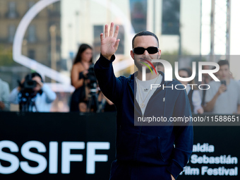 Antonio Alvarez, C Tangana, arrives at the Maria Cristina Hotel during the 72nd San Sebastian International Film Festival in San Sebastian,...