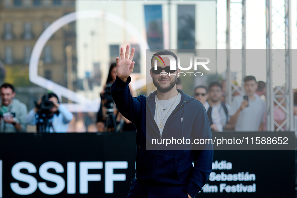 Antonio Alvarez, C Tangana, arrives at the Maria Cristina Hotel during the 72nd San Sebastian International Film Festival in San Sebastian,...