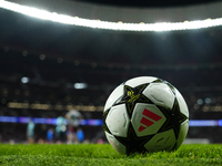 Match ball during the UEFA Champions League 2024/25 League Phase MD1 match between Atletico de Madrid and RB Leipzig at Estadio Civitas Metr...