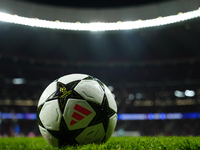 Match ball during the UEFA Champions League 2024/25 League Phase MD1 match between Atletico de Madrid and RB Leipzig at Estadio Civitas Metr...