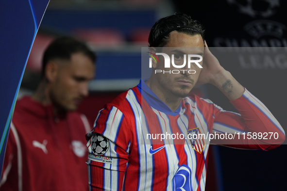 Jose Maria Gimenez centre-back of Atletico de Madrid and Uruguay prior the UEFA Champions League 2024/25 League Phase MD1 match between Atle...