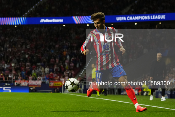 Rodrigo Riquelme left winger of Atletico de Madrid and Spain during the UEFA Champions League 2024/25 League Phase MD1 match between Atletic...