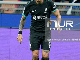 Kostas Tsimikas of Liverpool FC during the UEFA Champions League 2024/25 League Phase MD1 match between AC Milan and Liverpool FC at Stadio...