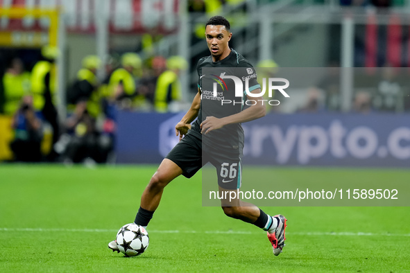 Trent Alexander-Arnold of Liverpool FC during the UEFA Champions League 2024/25 League Phase MD1 match between AC Milan and Liverpool FC at...