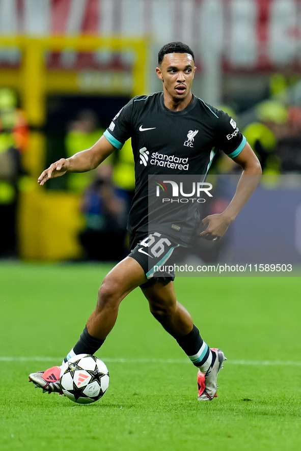 Trent Alexander-Arnold of Liverpool FC during the UEFA Champions League 2024/25 League Phase MD1 match between AC Milan and Liverpool FC at...