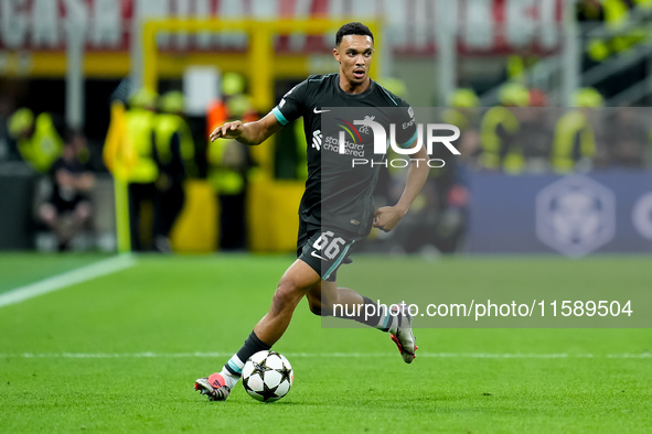 Trent Alexander-Arnold of Liverpool FC during the UEFA Champions League 2024/25 League Phase MD1 match between AC Milan and Liverpool FC at...