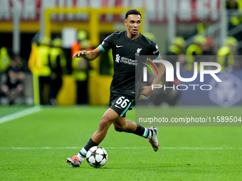 Trent Alexander-Arnold of Liverpool FC during the UEFA Champions League 2024/25 League Phase MD1 match between AC Milan and Liverpool FC at...