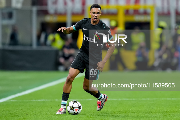 Trent Alexander-Arnold of Liverpool FC during the UEFA Champions League 2024/25 League Phase MD1 match between AC Milan and Liverpool FC at...