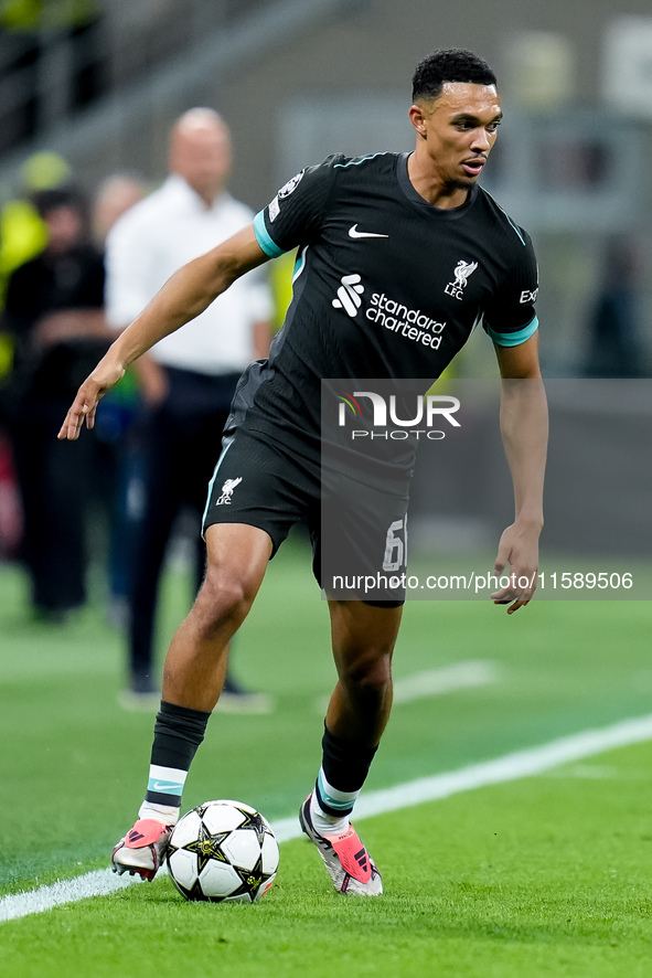 Trent Alexander-Arnold of Liverpool FC during the UEFA Champions League 2024/25 League Phase MD1 match between AC Milan and Liverpool FC at...