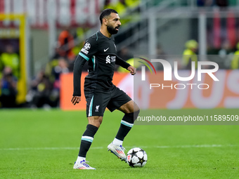 Mohamed Salah of Liverpool FC during the UEFA Champions League 2024/25 League Phase MD1 match between AC Milan and Liverpool FC at Stadio Sa...