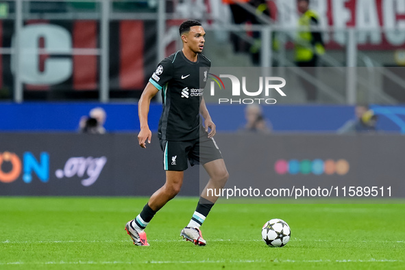 Trent Alexander-Arnold of Liverpool FC during the UEFA Champions League 2024/25 League Phase MD1 match between AC Milan and Liverpool FC at...