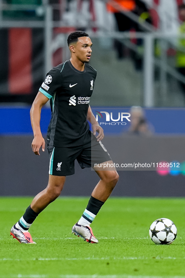 Trent Alexander-Arnold of Liverpool FC during the UEFA Champions League 2024/25 League Phase MD1 match between AC Milan and Liverpool FC at...