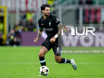 Dominik Szoboszlai of Liverpool FC during the UEFA Champions League 2024/25 League Phase MD1 match between AC Milan and Liverpool FC at Stad...