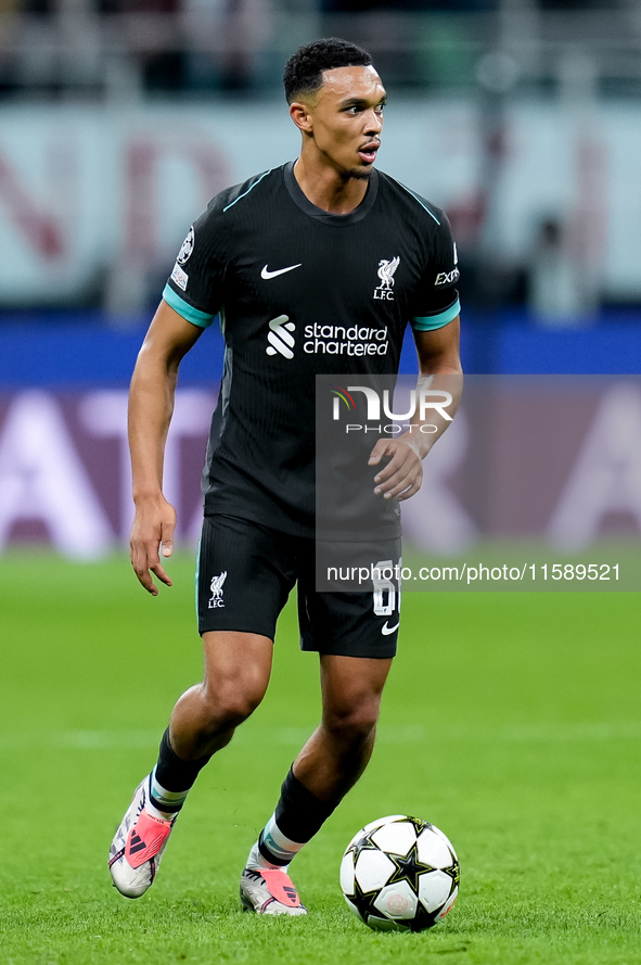 Trent Alexander-Arnold of Liverpool FC during the UEFA Champions League 2024/25 League Phase MD1 match between AC Milan and Liverpool FC at...