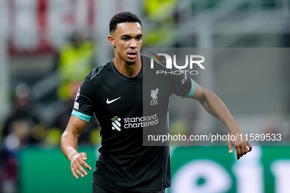 Trent Alexander-Arnold of Liverpool FC during the UEFA Champions League 2024/25 League Phase MD1 match between AC Milan and Liverpool FC at...