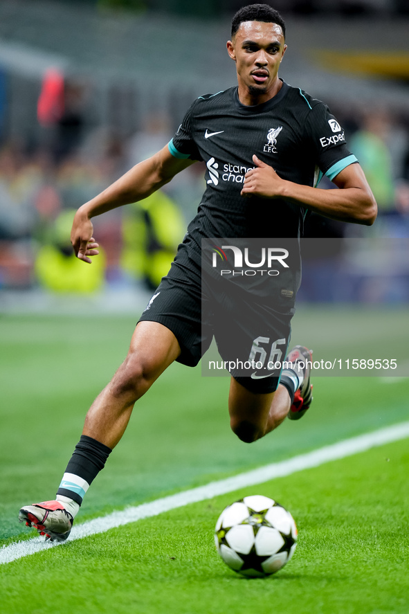 Trent Alexander-Arnold of Liverpool FC during the UEFA Champions League 2024/25 League Phase MD1 match between AC Milan and Liverpool FC at...