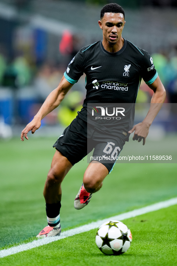 Trent Alexander-Arnold of Liverpool FC during the UEFA Champions League 2024/25 League Phase MD1 match between AC Milan and Liverpool FC at...