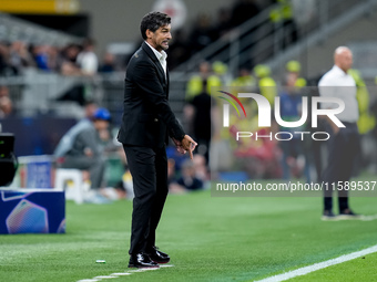 Paulo Fonseca head coach of AC Milan gestures during the UEFA Champions League 2024/25 League Phase MD1 match between AC Milan and Liverpool...