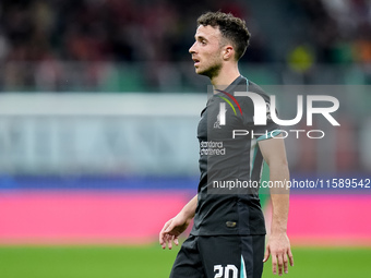 Diogo Jota of Liverpool FC looks on during the UEFA Champions League 2024/25 League Phase MD1 match between AC Milan and Liverpool FC at Sta...