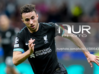 Diogo Jota of Liverpool FC during the UEFA Champions League 2024/25 League Phase MD1 match between AC Milan and Liverpool FC at Stadio San S...