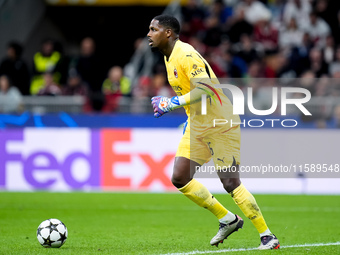 Mike Maignan of AC Milan during the UEFA Champions League 2024/25 League Phase MD1 match between AC Milan and Liverpool FC at Stadio San Sir...