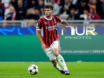 Christian Pulisic of AC Milan during the UEFA Champions League 2024/25 League Phase MD1 match between AC Milan and Liverpool FC at Stadio Sa...