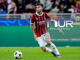 Christian Pulisic of AC Milan during the UEFA Champions League 2024/25 League Phase MD1 match between AC Milan and Liverpool FC at Stadio Sa...